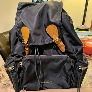 Burberry Large Nylon Black Rucksack